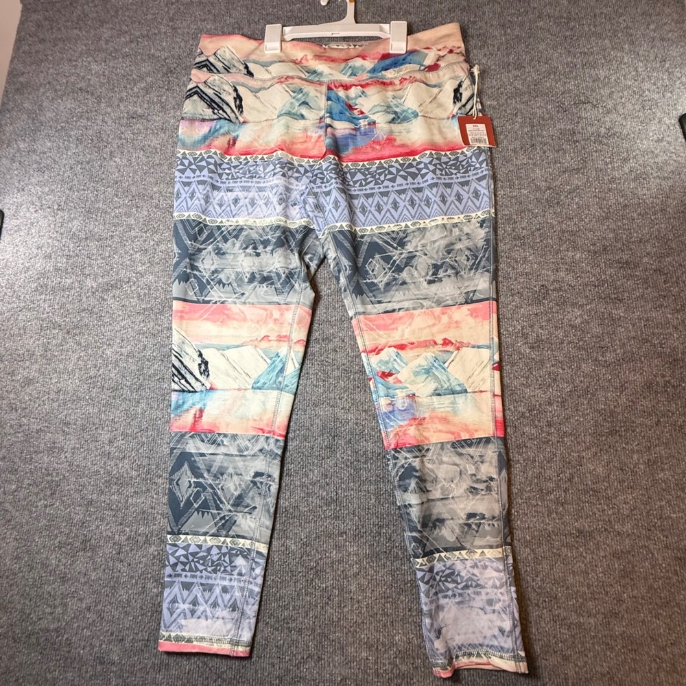 Mossimo Supply Co Iceberg Scenic Print Leggings XXL Geometric Mountain Pink Blue
